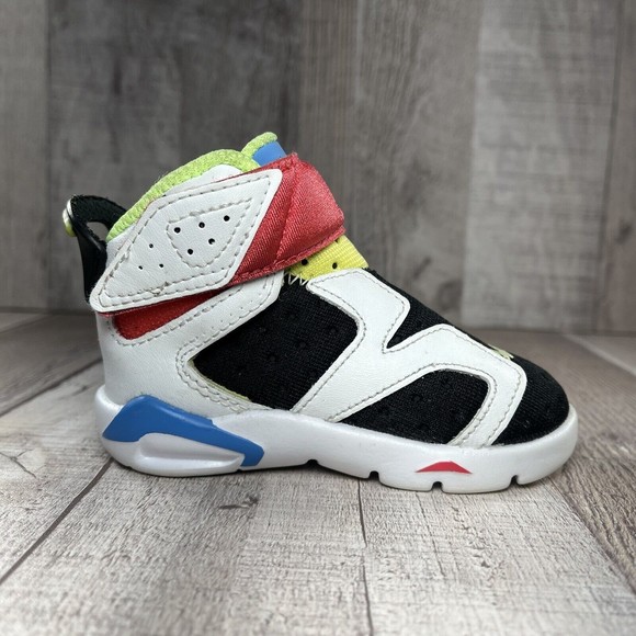 Air Jordan 6 Retro Little Flex Toddlers Sneakers Multi White Size 4C CT4417-103 - Picture 7 of 12